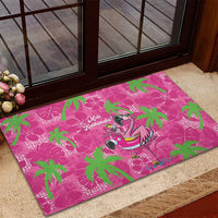 Aloha Hawaii Christmas Rubber Doormat Mele Kalikimaka Chill Flamingo Palaka Quilt Motifs LT14 - Polynesian Pride