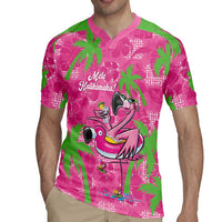 Aloha Hawaii Christmas Rugby Jersey Mele Kalikimaka Chill Flamingo Palaka Quilt Motifs LT14 - Polynesian Pride