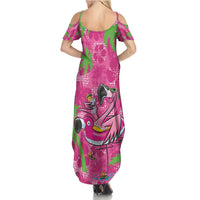 Aloha Hawaii Christmas Summer Maxi Dress Mele Kalikimaka Chill Flamingo Palaka Quilt Motifs LT14 - Polynesian Pride