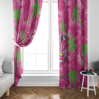 Aloha Hawaii Christmas Window Curtain Mele Kalikimaka Chill Flamingo Palaka Quilt Motifs LT14 - Polynesian Pride