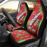 Aloha Hawaii Christmas Car Seat Cover Mele Kalikimaka Windsurfing Santa Palaka Quilt Motifs LT14 - Polynesian Pride