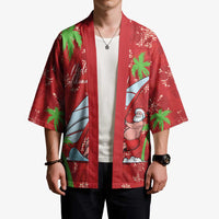 Aloha Hawaii Christmas Kimono Mele Kalikimaka Windsurfing Santa Palaka Quilt Motifs LT14 - Polynesian Pride