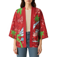 Aloha Hawaii Christmas Kimono Mele Kalikimaka Windsurfing Santa Palaka Quilt Motifs LT14 - Polynesian Pride