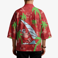 Aloha Hawaii Christmas Kimono Mele Kalikimaka Windsurfing Santa Palaka Quilt Motifs LT14 - Polynesian Pride