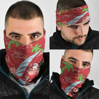 Aloha Hawaii Christmas Neck Gaiter Mele Kalikimaka Windsurfing Santa Palaka Quilt Motifs LT14 - Polynesian Pride
