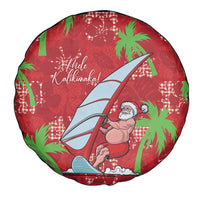 Aloha Hawaii Christmas Spare Tire Cover Mele Kalikimaka Windsurfing Santa Palaka Quilt Motifs LT14 - Polynesian Pride