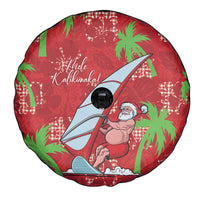Aloha Hawaii Christmas Spare Tire Cover Mele Kalikimaka Windsurfing Santa Palaka Quilt Motifs LT14 - Polynesian Pride