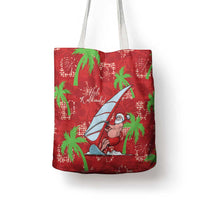 Aloha Hawaii Christmas Tote Bag Mele Kalikimaka Windsurfing Santa Palaka Quilt Motifs LT14 - Polynesian Pride