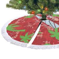 Aloha Hawaii Christmas Tree Skirt Mele Kalikimaka Windsurfing Santa Palaka Quilt Motifs LT14 - Polynesian Pride