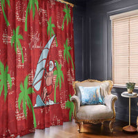 Aloha Hawaii Christmas Window Curtain Mele Kalikimaka Windsurfing Santa Palaka Quilt Motifs LT14 - Polynesian Pride