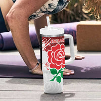 New Zealand And England Rugby Tumbler With Handle World Cup All Black Combine Red Roses LT14 - Polynesian Pride