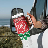 New Zealand And England Rugby Tumbler With Handle World Cup All Black Combine Red Roses LT14 - Polynesian Pride