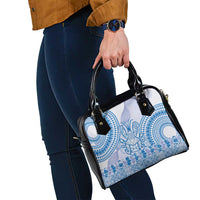 Niue Language Week Shoulder Handbag The Rock Coconut Crab - Siapo Blue Pastel