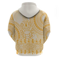 Niue Language Week Zip Hoodie The Rock Coconut Crab - Siapo Gold Pastel