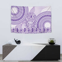 Purple Niue Language Week Tapestry The Rock Coconut Crab - Siapo Pattern