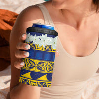 Tokelau Language Week 4 in 1 Can Cooler Tumbler Tokelauan Tuluma With Gardenia Thunbergia LT14 - Polynesian Pride