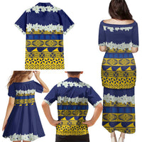 Tokelau Language Week Family Matching Puletasi and Hawaiian Shirt Tokelauan Tuluma With Gardenia Thunbergia LT14 - Polynesian Pride