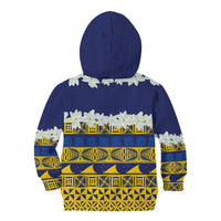 Tokelau Language Week Kid Hoodie Tokelauan Tuluma With Gardenia Thunbergia LT14 - Polynesian Pride