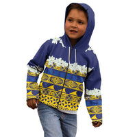 Tokelau Language Week Kid Hoodie Tokelauan Tuluma With Gardenia Thunbergia LT14 - Polynesian Pride