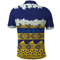 Tokelau Language Week Polo Shirt Tokelauan Tuluma With Gardenia Thunbergia LT14 - Polynesian Pride