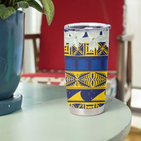 Tokelau Language Week Tumbler Cup Tokelauan Tuluma With Gardenia Thunbergia LT14 - Polynesian Pride