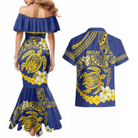 Te Vaiaho o te Gagana Tokelau Couples Matching Mermaid Dress and Hawaiian Shirt Polynesian Turtle - Malo Ni! LT14 - Polynesian Pride