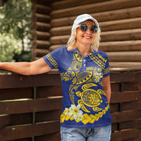 Te Vaiaho o te Gagana Tokelau Women Polo Shirt Polynesian Turtle - Malo Ni!