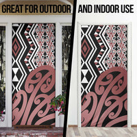 New Zealand Door Cover Aotearoa Kowhaiwhai Mix Taniko Art LT14 - Polynesian Pride