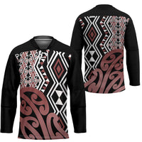 New Zealand Hockey Jersey Aotearoa Kowhaiwhai Mix Taniko Art LT14 - Polynesian Pride