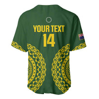 Custom Avaiki Cook Islands Rugby Baseball Jersey Kuki Airani Tatau Green - Polynesian Pride