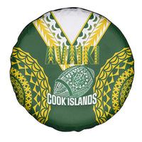Avaiki Cook Islands Rugby Spare Tire Cover Kuki Airani Tatau Green LT14 - Polynesian Pride