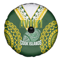 Avaiki Cook Islands Rugby Spare Tire Cover Kuki Airani Tatau Green LT14 - Polynesian Pride