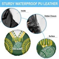 Avaiki Cook Islands Rugby Spare Tire Cover Kuki Airani Tatau Green LT14 - Polynesian Pride