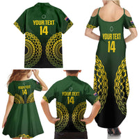 Custom Avaiki Cook Islands Rugby Family Matching Summer Maxi Dress and Hawaiian Shirt Kuki Airani Tatau Black LT14 - Polynesian Pride