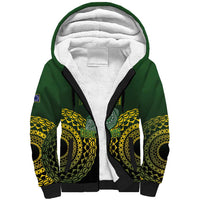Custom Avaiki Cook Islands Rugby Sherpa Hoodie Kuki Airani Tatau Black LT14 Unisex Black - Polynesian Pride