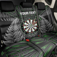 Personalised New Zealand Darts Back Car Seat Cover Dartboard Maori Fern Puhoro Art LT14 - Polynesian Pride