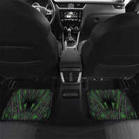 Personalised New Zealand Darts Car Mats Dartboard Maori Fern Puhoro Art LT14 Set 2pcs - Back Black - Polynesian Pride