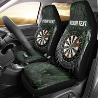 Personalised New Zealand Darts Car Seat Cover Dartboard Maori Fern Puhoro Art LT14 - Polynesian Pride