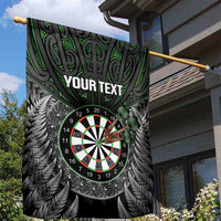 Personalised New Zealand Darts Garden Flag Dartboard Maori Fern Puhoro Art LT14 - Polynesian Pride
