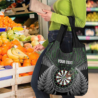 Personalised New Zealand Darts Grocery Bag Dartboard Maori Fern Puhoro Art LT14 - Polynesian Pride