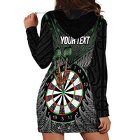 Personalised New Zealand Darts Hoodie Dress Dartboard Maori Fern Puhoro Art LT14 - Polynesian Pride