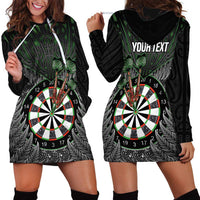 Personalised New Zealand Darts Hoodie Dress Dartboard Maori Fern Puhoro Art LT14 - Polynesian Pride