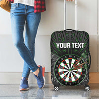 Personalised New Zealand Darts Luggage Cover Dartboard Maori Fern Puhoro Art LT14 - Polynesian Pride