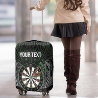 Personalised New Zealand Darts Luggage Cover Dartboard Maori Fern Puhoro Art LT14 - Polynesian Pride