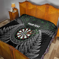 Personalised New Zealand Darts Quilt Dartboard Maori Fern Puhoro Art LT14 - Polynesian Pride