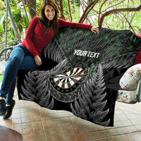 Personalised New Zealand Darts Quilt Dartboard Maori Fern Puhoro Art LT14 - Polynesian Pride