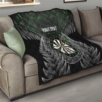 Personalised New Zealand Darts Quilt Dartboard Maori Fern Puhoro Art LT14 - Polynesian Pride