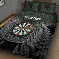 Personalised New Zealand Darts Quilt Bed Set Dartboard Maori Fern Puhoro Art LT14 - Polynesian Pride