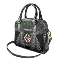 Personalised New Zealand Darts Shoulder Handbag Dartboard Maori Fern Puhoro Art LT14 - Polynesian Pride