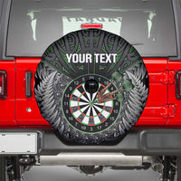Personalised New Zealand Darts Spare Tire Cover Dartboard Maori Fern Puhoro Art LT14 - Polynesian Pride